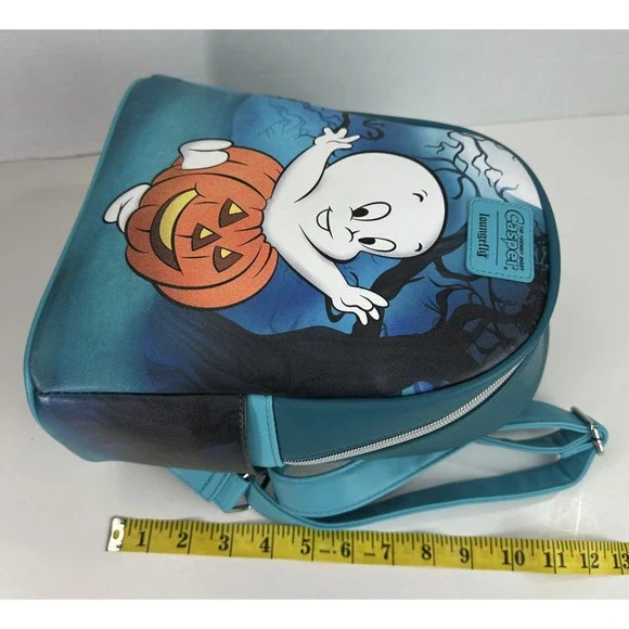 Loungefly Casper The Friendly Ghost Pumpkin Costume Mini Backpack Dark Forest - Picture 12 of 16